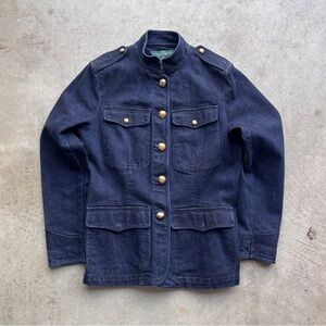 Vintage Lauren Ralph Lauren Raw Denim Military Button-Up Jacket